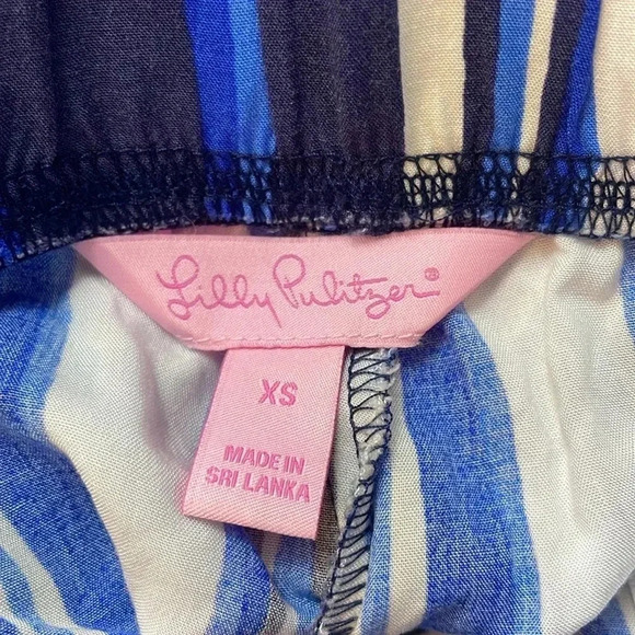 Lilly Pulitzer blue and white striped palazzo pants size xs - Picture 7 of 9